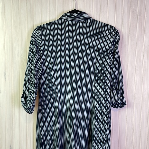 J. McLaughlin Green-ish/Blue-ish Midi Comfortable Dress - Picture 6 of 8